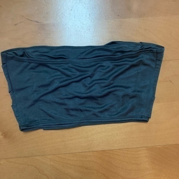 TopShop Dark Gray Slinky Bandeau Top Size 6 - Picture 5 of 6